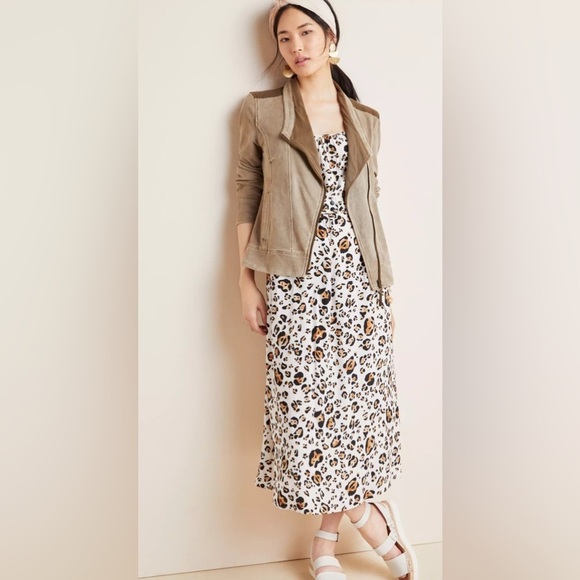 MARRAKECH Anthropologie XS French Terry Jacket Bomber Faux Suede Lightweiht Moto - Picture 11 of 11